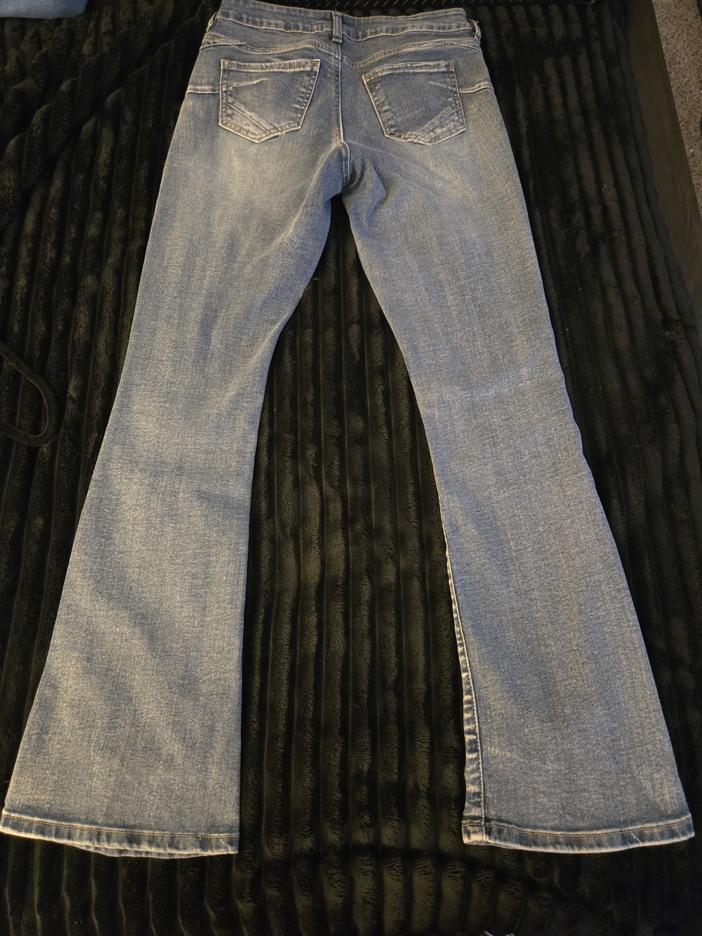 RISE Low Rise Flared Bell Bottom Denim Jeans Medium Wash Juniors Size 7 NWOT - Picture 5 of 11